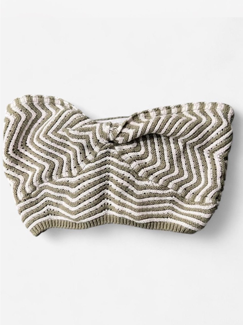 Willow & Wind Striped Knit Bandeau Crop Top / Tube Top e31